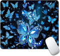 Blue Crystal Square Mouse pad, Texture, Waterproof, Anti Slip Rubber Base, Computer Mouse pad, Laptop Mouse pad