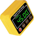 Magnetic Digital Angle Finder Protractor Inclinometer - Cube Digital Level Angle Gauge with Magnetic Base and Backlight - Precision Level Box for Woodworking, Construction, Machinery, Masonry (yellow)