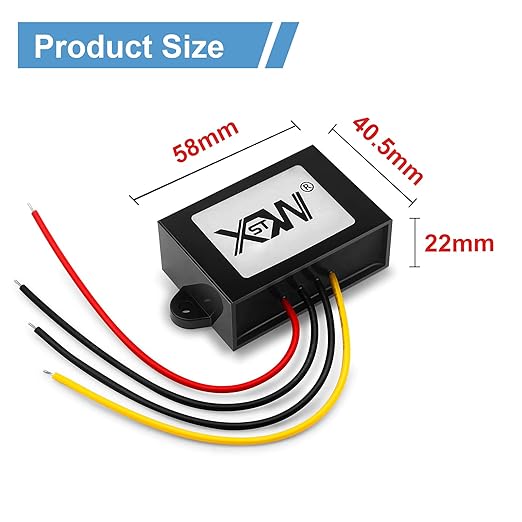 DC DC Stabilizer 9V-36V to 12V Boost Buck Converter 2A 24W Waterproof Automatic Voltage Regulator 12V Volt Transformer Module for Golf Cart Car Audio Solar Power System LCD TV LED Display Screen