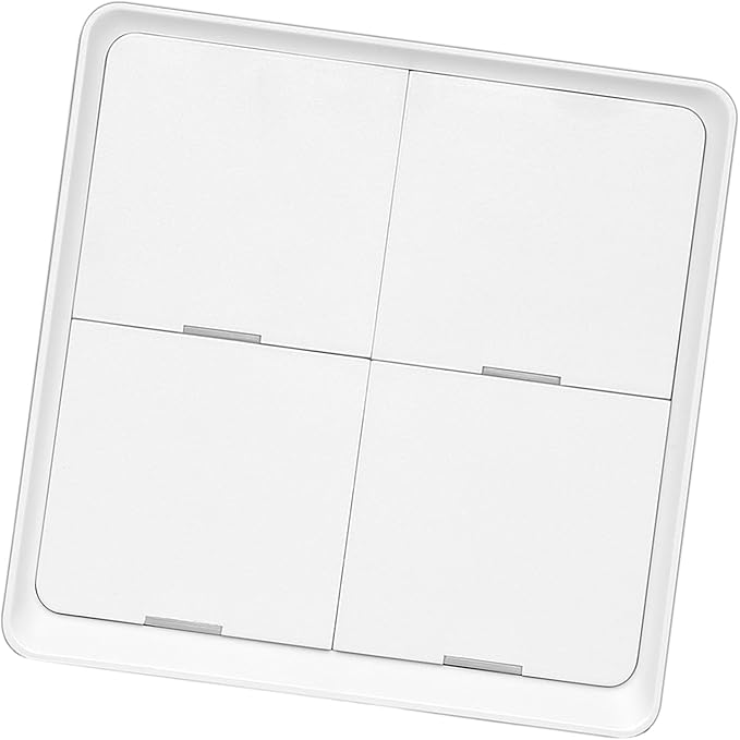 House Automation Scene Controller with 4 Programmable Button ABS Switches Wall Mounted Compact Remote for Devices Home Automation