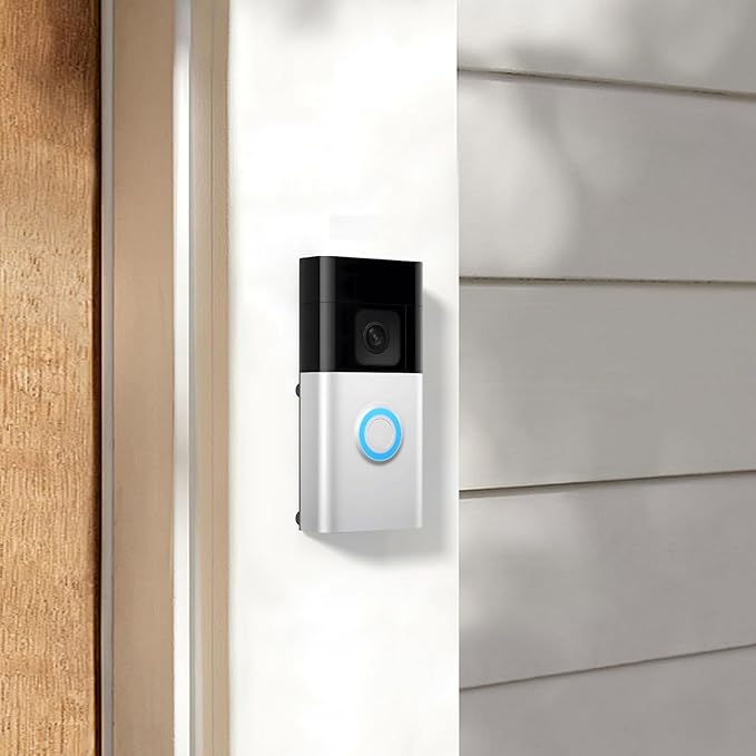 Baaletc No-Drill Ring Doorbell Mount - Adhesive Door Bracket Compatible with R-ing Video Doorbell 1/2/3/3 Plus/4/ (2020 Release) Wireless, Mounting Plate Holder Accessories for Houses