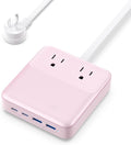 135W Charging Station USB C Power Strip,6-in-1 GaN USB C Charger Block with Plug &5ft Cord,2 AC,2 USB-A,2 USB-C,PD 65W Laptop Charger for MacBook,iPhone 16/15/14,Desktop Fast Charging for Home,Office