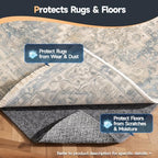 Veken Non Slip Cushioned Rug Pad Gripper, 2 x 4 Ft, 1/8 inch Thick Felt Carpet Liner Protector Mat for Area Rugs and Hardwood Floors, Keep Rugs Safe and in Place, Grey - Image 5