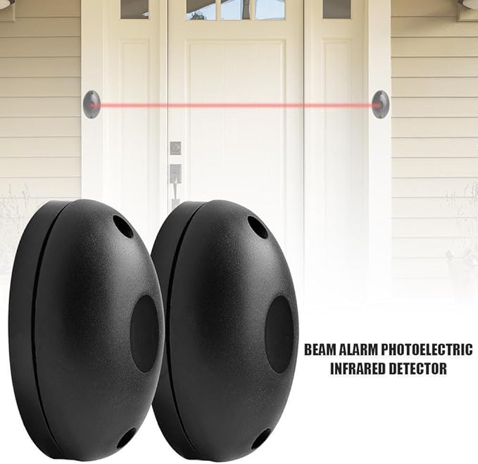 Single Beam Infrared Detector Sensor for Automatic Gate Safety, 12-24V Outdoor Infrared Beam Sensor, Pair of Infrared Safety Sensors