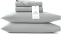 BOLL & BRANCH Signature Hemmed Sheet Set - Twin, Shore - Luxury 100% Organic Cotton - Includes 1 Flat, 1 Fitted, 2 Pillowcases - Buttery Soft