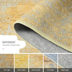 Ompaa Living Room Rug 6x9 Area Rug Washable Boho Carpet Non Slip Abstract Vintage Indoor Large Rugs for Bedroom, Classroom, College Dorm, Farmhouse, Dining Room, Kids Playroom (Orange, Silver & Gray) - Image 5