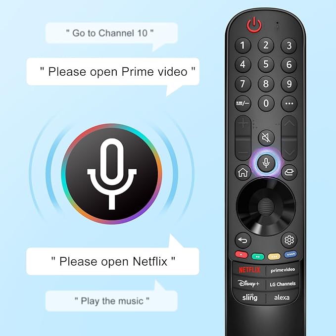 Universal for LG-TV-Magic-Remote-Control-Replacement UHD OLED QNED NanoCell MiniLED C1 C2 C3 C4 4K 8K Smart TVs,MR23GA with Pointer and Voice Function 2018-2024