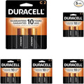 Duracell Coppertop C Batteries, 2 Count Pack, C Battery with Long-Lasting Power, All-Purpose Alkaline C Battery for Household and Office Devices (Pack of 5)