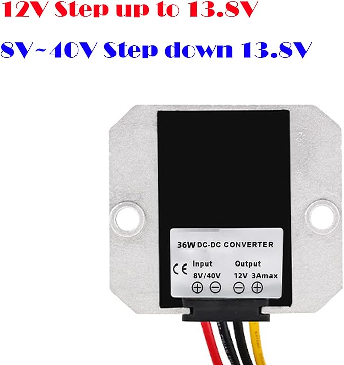 MGGi DC 8V-40V to 12V 3A 36W, Boost Converter Voltage Regulator, Step Down Step Up Power Adapter Voltage Booster, Reducer Waterproof Module Transformer for Golf Cart Club Car Truck Vehicle