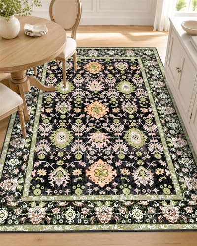 OLANLY 3x5 Washable Accent Rug, Soft Non Slip Carpet for Entryway Bedside by OLANLY