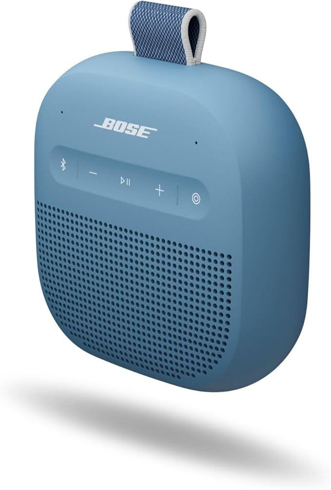 Bose New SoundLink Micro Portable Bluetooth Speaker (2nd Gen), Wireless Outdoor Speaker, Up to 12 Hours Battery Life, Waterproof and Dustproof, Blue Dusk