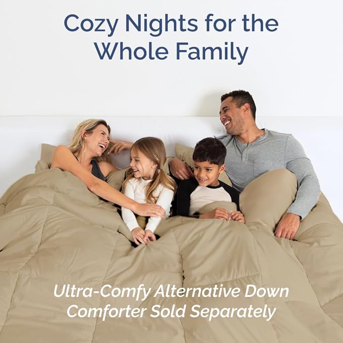 Full XL Bed Sheet Set - 4 Piece Extra Long Extended Full XL Sheets - Soft, Breathable & Cooling - Fits 8" to 16" Mattress with Deep Pockets - 54" x 80" - Easy-Fit, Wrinkle and Fade Resistant - Beige