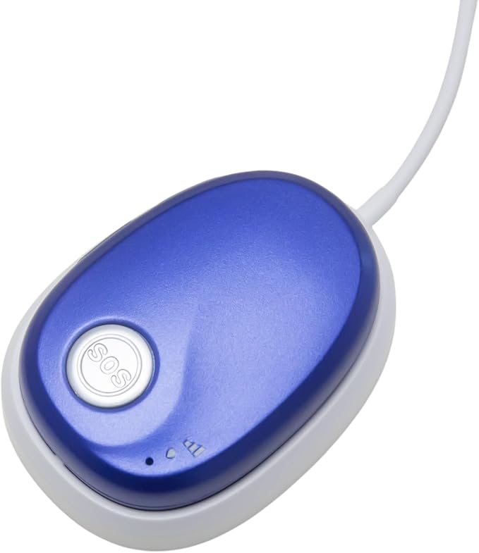 SkyAngel~Wave | One Payment for Life | Mobile Cellular Alert | Fall Detection | Waterproof | Call and Speak to 911 | Life Guardian Alert Two Way Voice | No Subscription | No Cellphone Needed (Blue)
