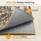 SameBed 3x5 Area Rug Living Room, Vintage Washable Carpet Dark Brown - Image 6