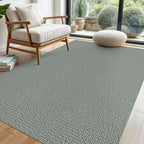 EARTHALL Washable Area Rug, Non Slip Entryway Rug, 4x6 Ft, Green/Grey - Image 6