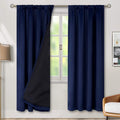 BGment Blackout Curtains for Bedroom 84 Inch Length, Full Room Darkening Thermal Insulated Soundproof Rod Pocket Living Room Window Curtains Drapes, 2 Panels, Each Narrow Panel 38 Inch Wide, Navy Blue