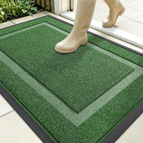 OLANLY Front Door Mat Outside 35x30, All-Season Heavy-Duty Rubber Doormat by OLANLY