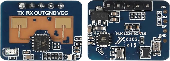 XIITIA 3pcs LD2410C Human Presence Radar Sensor Module HLK-LD2410 LD2410 Millimeter Wave Non-Contact 24GHz ISM Band Serial Port IO Level Output
