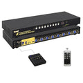 JideTech 8-Port HDMI KVM Switch 4K@60Hz with USB 3.0 Hub, Audio Support, Keyboard & Mouse Hotkey, Remote Control, Rack Mount 1U for Windows/Mac/Linux