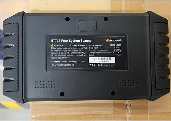 FOXWELL NT716 OBD2 Scanner Bidirectional Scan Tool for Engine, ABS, SRS & Transmission, Code Reader with 9 Resets Including ABS, Oil Light, SAS, EPB, BMS, DPF, Throttle Relearn & Injector, Black