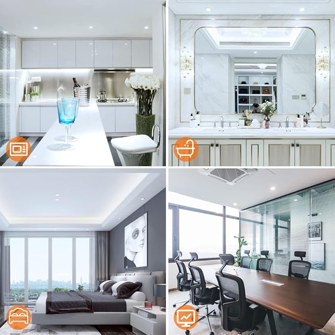inShareplus 2 Inch LED Recessed Lighting, Downlight Dimmable 3W (35W Equivalent), 5000K Daylight White, CRI80, Recessed Light Fixtures with LED Driver (10 Pack)