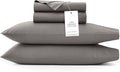 BOLL & BRANCH Signature Hemmed Sheet Set - Twin, Stone - Luxury 100% Organic Cotton - Includes 1 Flat, 1 Fitted, 2 Pillowcases - Buttery Soft