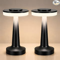 VIHOSE Cordless Table Lamps LED Portable Rechargeable Table Lamp with Touch Sensor 3 Color Dimming up to 15 Hours Battery Desk Light for Restaurant Nursery Living Room(Black,12 Pcs)