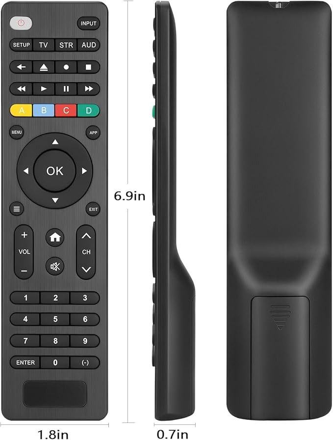 Universal Remote Control TV for Samsung/LG/Sony/Onn/RCA/Vizio/Hisense/Sony/Philips and More, for DVD Blu-ray Soundbar Media Player Set-Top Box, VCR, Easy Sync, 3-Device