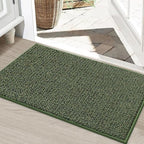 BEQHAUSE Dirt Trapper Door Mat 24" x 36", Non-Slip Washable Doormats, Green by BEQHAUSE