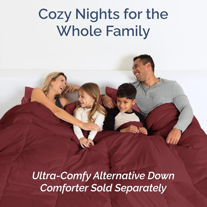 Full XL Bed Sheet Set - 4 Piece Extra Long Extended Full XL Sheets - Soft, Breathable & Cooling - Fits 8" to 16" Mattress w/ Deep Pockets - 54" x 80" - Easy-Fit, Wrinkle & Fade Resistant - Burgundy