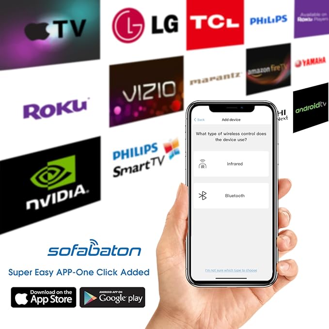 SofaBaton U2 Universal Remote Control (with Backlight) with APP and Macro Buttons, Extended Infrared Range, Raise-to-Wake, Compatible with IR & Bluetooth Devices, All-in-one Smart Universal Remote