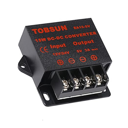 MGGi DC/DC 12V 24V to 5V 3A 15W Voltage Reducer Converter Regulator, Step Down Converter Regulator DC to DC Waterproof Power Supply Module Buck Transformer