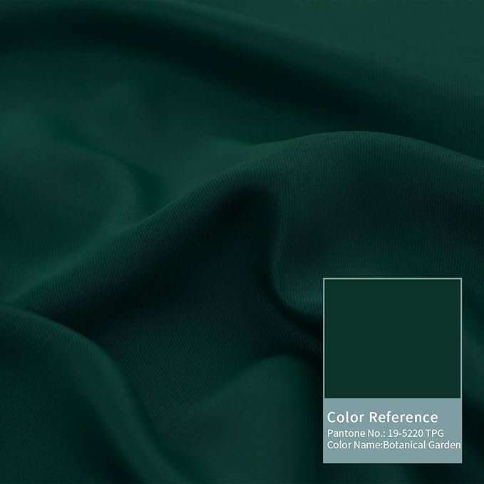 BGment Short 100% Blackout Curtains for Bedroom, Thermal Insulated Energy Efficiency Noise Reducing Grommet Curtains 45 Inch Length with Liner for Small Window 2 Panels Each 42 Inch Wide, Emerald
