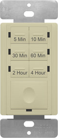 ENERLITES Countdown Timer Switch - Fan & Light Timer, 5 Min - 4 Hrs, Night Light LED Indicator, Neutral Wire Required, UL Listed, HET06-I, Ivory