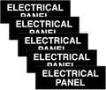 All Quality Basic Electrical Panel Sign - Fire Regulation Safety Compliance Sign - Black - Large (5 Pack)