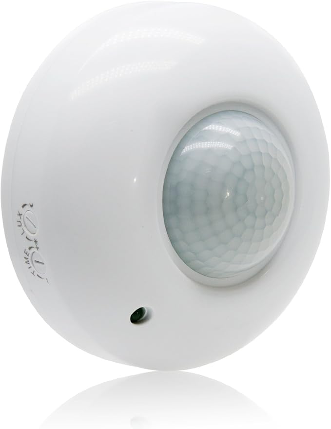 Sensky 360 Degree Ceiling Mount Occupancy Sensor, 110-240V PIR Motion Sensor Switch, High Sensitive Movement Detector Light Switch, Neutral Required(Max Detection Distance: 6 m)