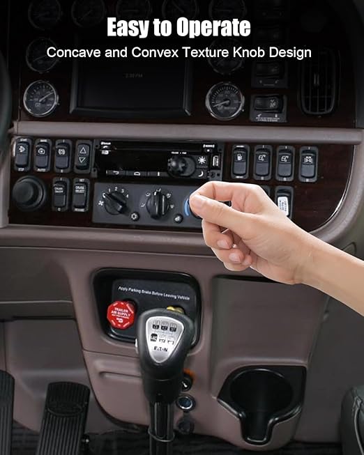 Q21-6012 HVAC A/C Heater Climate Control Module Panel Fit for Peterbilt 384 2008-2015, Cab HVAC Temperature Control Panel Switch Replace Q216012 with 3 Knobs & 2 Buttons