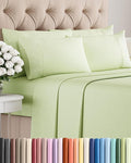 Cal King 6 Piece Sheet Set - Cooling & Breathable - Hotel Luxury Bedding, Includes Fitted Sheet for Women, Men, Kids and Teens - 1 Flat, 1 Fitted Sheet, 4 Pillowcases with Deep Pockets - Light Sage