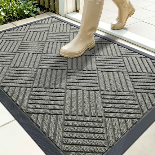 OLANLY Front Door Mat Outside Entrance 35x23, Waterproof Heavy-Duty Doormat by OLANLY