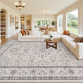 10x12 Area Rugs Living Room: Bedroom Washable Carpet Beige & Grey by Luxturiy