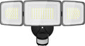 Onforu 100W LED Security Lights Motion Sensor Light Outdoor, 9000lm Super Bright Flood Light Motion Detector with 3 Head, IP65 Waterproof Exterior Floodlight, 6000K Wall Light for Entryway, Garage