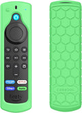 CaseBot Remote Case for Fire TV Stick HD/4K/4K Max (1st Gen)/Fire TV Stick (3rd Gen)/Lite - Anti-Slip Shockproof Silicone Cover for Alexa Voice Remote (2nd & 3rd Generation) (Green Glow in The Dark)