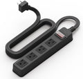 S.O.V Splashproof IPX4 Power Strip, Patented Zero-Current Auto Shut Off, ETL Listed, 4-Outlet Flat Plug, Black, 5ft Cord