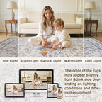 8x10 Area Rugs Living Room: Bedroom Washable Carpet Beige & Grey - Image 5