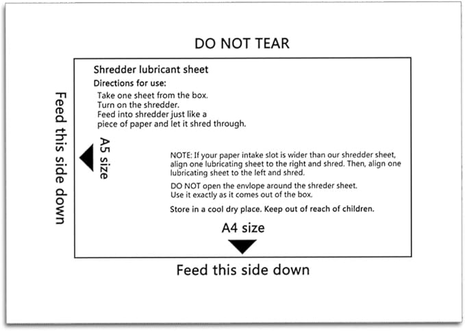 Ansoon Paper Shredder Lubricant Sheets, Paper Shredder Sharpening & Lubricating Sheets (12PCS)