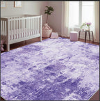 RELEANY Washable 7'x9' Abstract Area Rug for Living Room Purple - Image 3