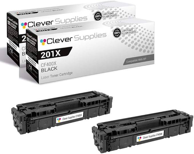 CS Replacement Toner Cartridge Compatible with HP 201X CF400X Black Color Pro MFP M277n Pro M252 Pro M252dw Pro MFP M277 Pro M277dw 2 Set
