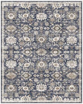 Amada Small 2x3 Washable Area Rug for Entryway, Blue/Brown, Vintage Pattern by AMADAHOMEFURNISHING
