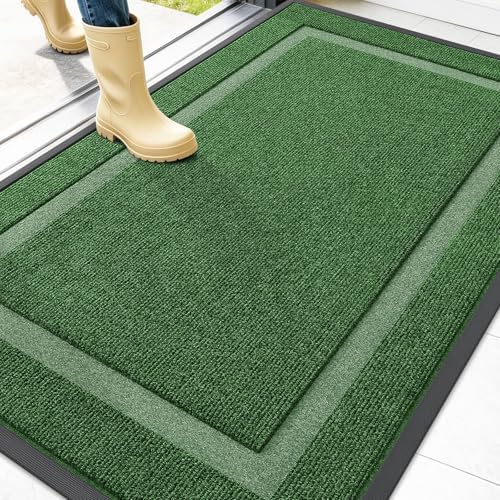 OLANLY Front Door Mat Outside 47x32, All-Season Heavy-Duty Rubber Doormat by OLANLY