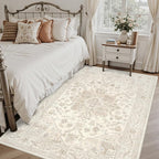 3x5 Area Rugs Living Room: Bedroom Washable Carpet Beige White - Image 2